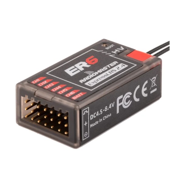 Radiomaster ER6 2.4GHz ELRS PWM ExpressLRS System for Drone Parts Small Aircraft Ship Car Models
